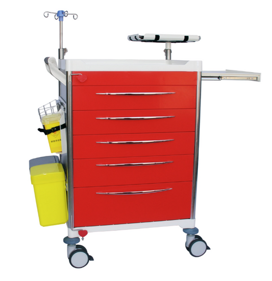 JD Emergency Trolley 5 Drawer